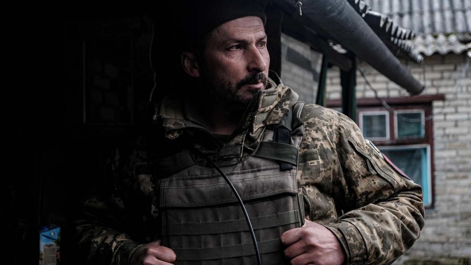 Un soldato ucraino della 57esima Brigata a Bakhmut