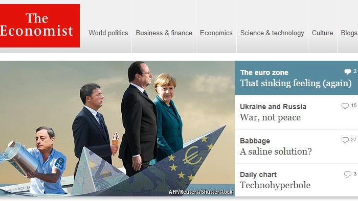 La copertina di 'The Economist'