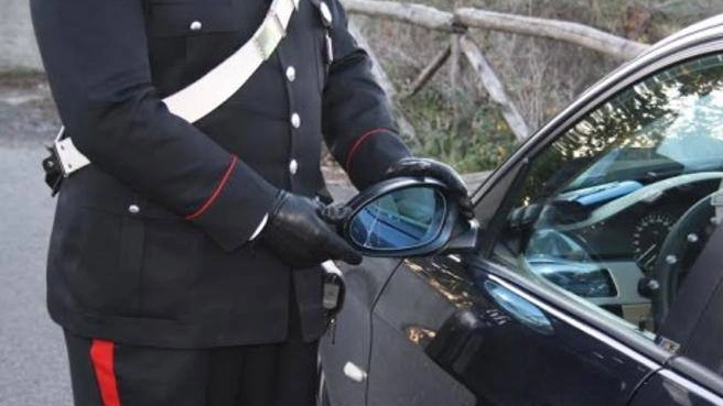 Un carabiniere mostra uno specchietto (Newpress)