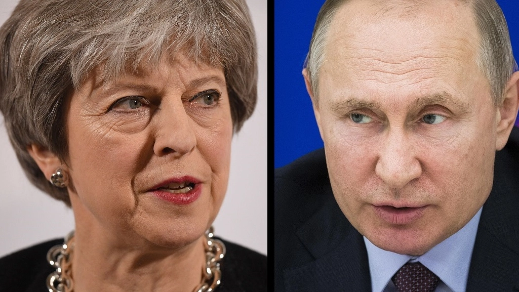Theresa May e Vladimir Putin (Lapresse/Ansa)