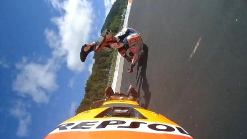 MotoGp, brutta caduta per Marquez in prova (MotoGP/Twitter)