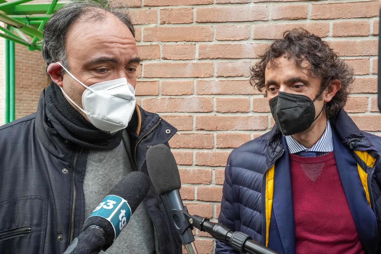 Gli avvocati Domenico Fragapane e Dario Cutaia, difensori della maestra d'asilo (Ansa)