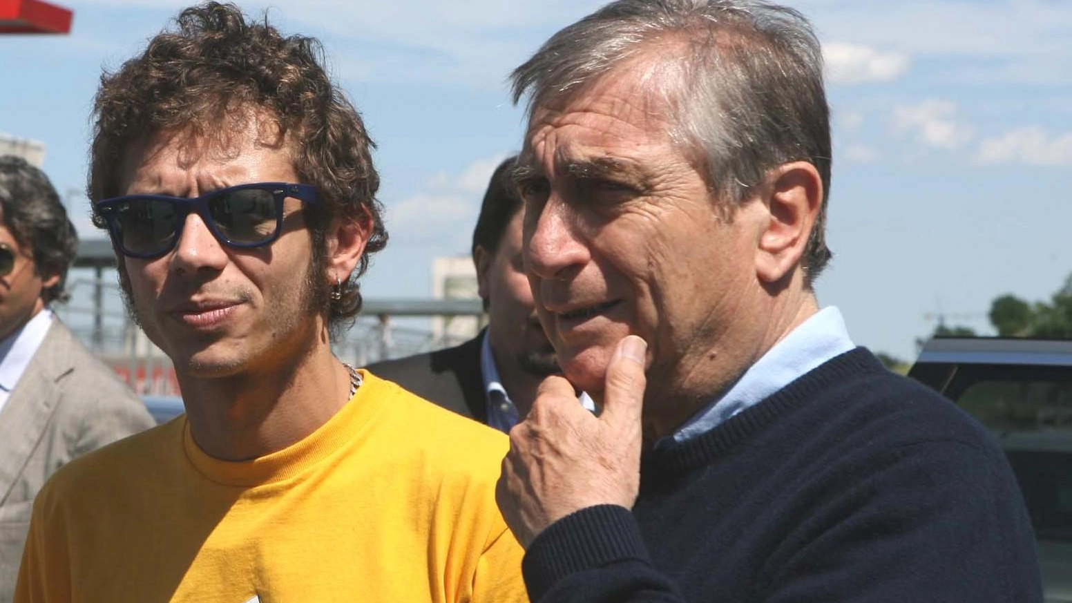Claudio Costa con Valentino Rossi