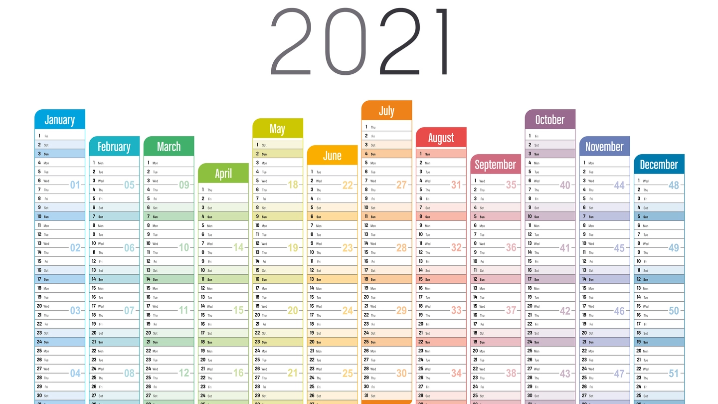 Il calendario del 2021: scarse le possibilità di fare 'ponti'