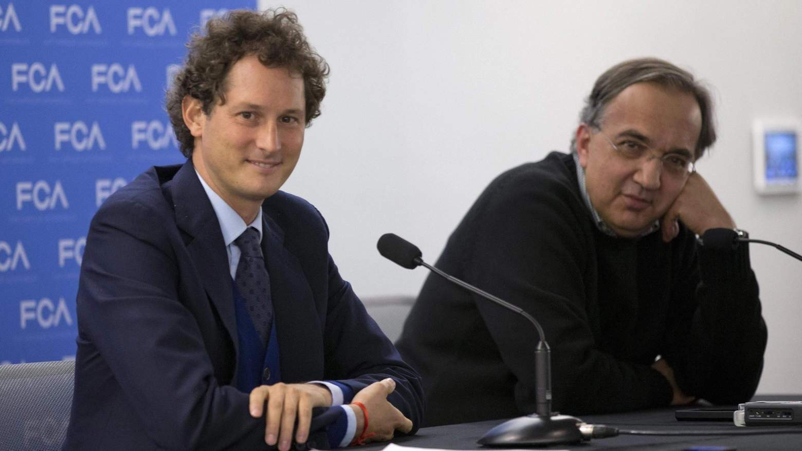 John Elkann e Sergio Marchionne (Ansa)