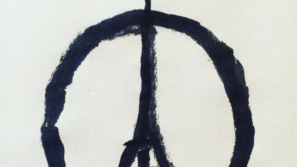 'Peace for Paris': torre Eiffel e simbolo della pace uniti