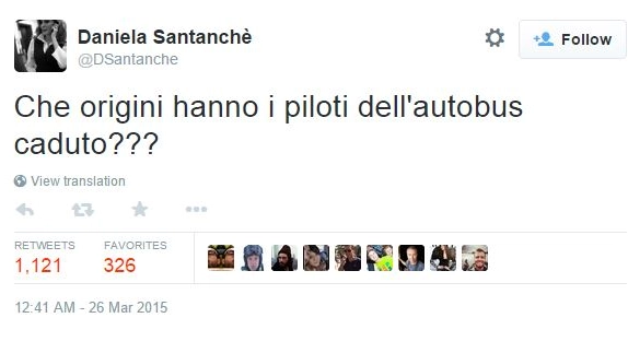 Germanwings, il tweet di Daniela Santanché