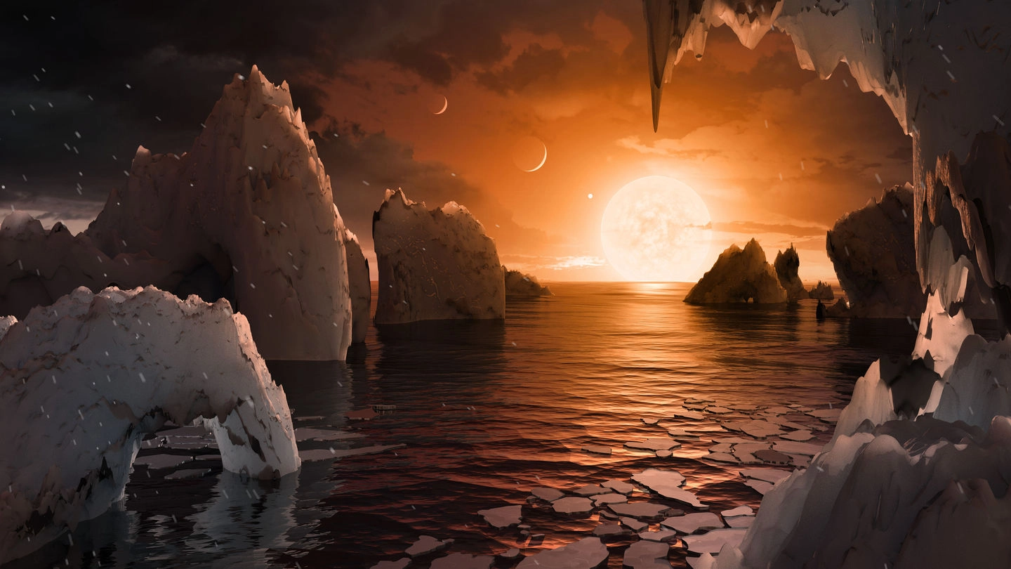 Una simulazione Nasa del pianeta Trappist-1 f (LaPresse)