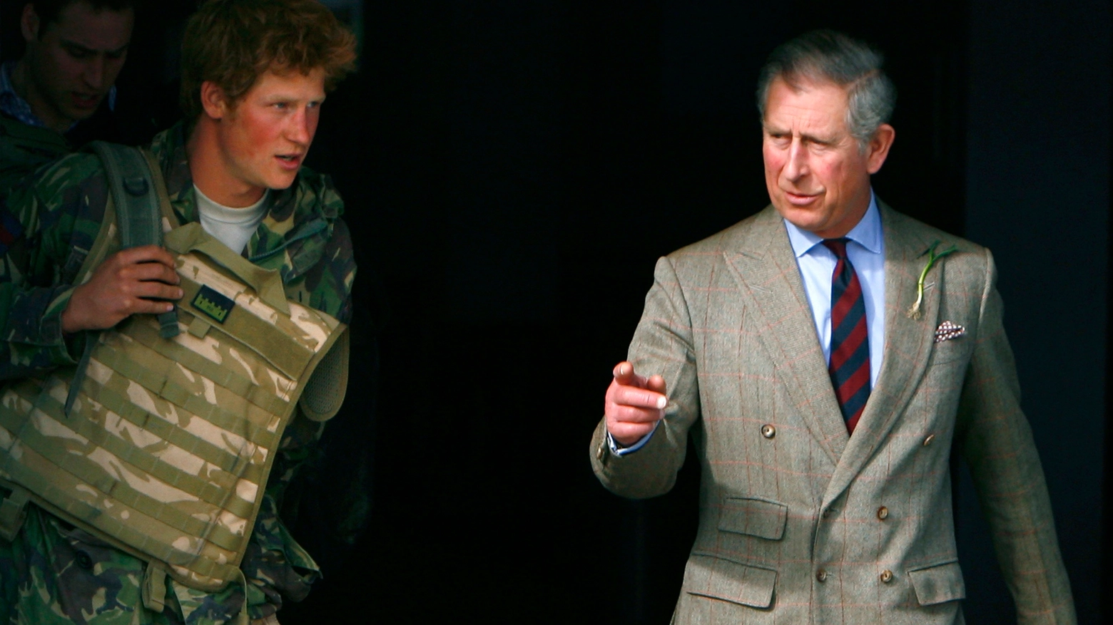 Il principe Harry con re Carlo tornato a casa dall'Afghanistan