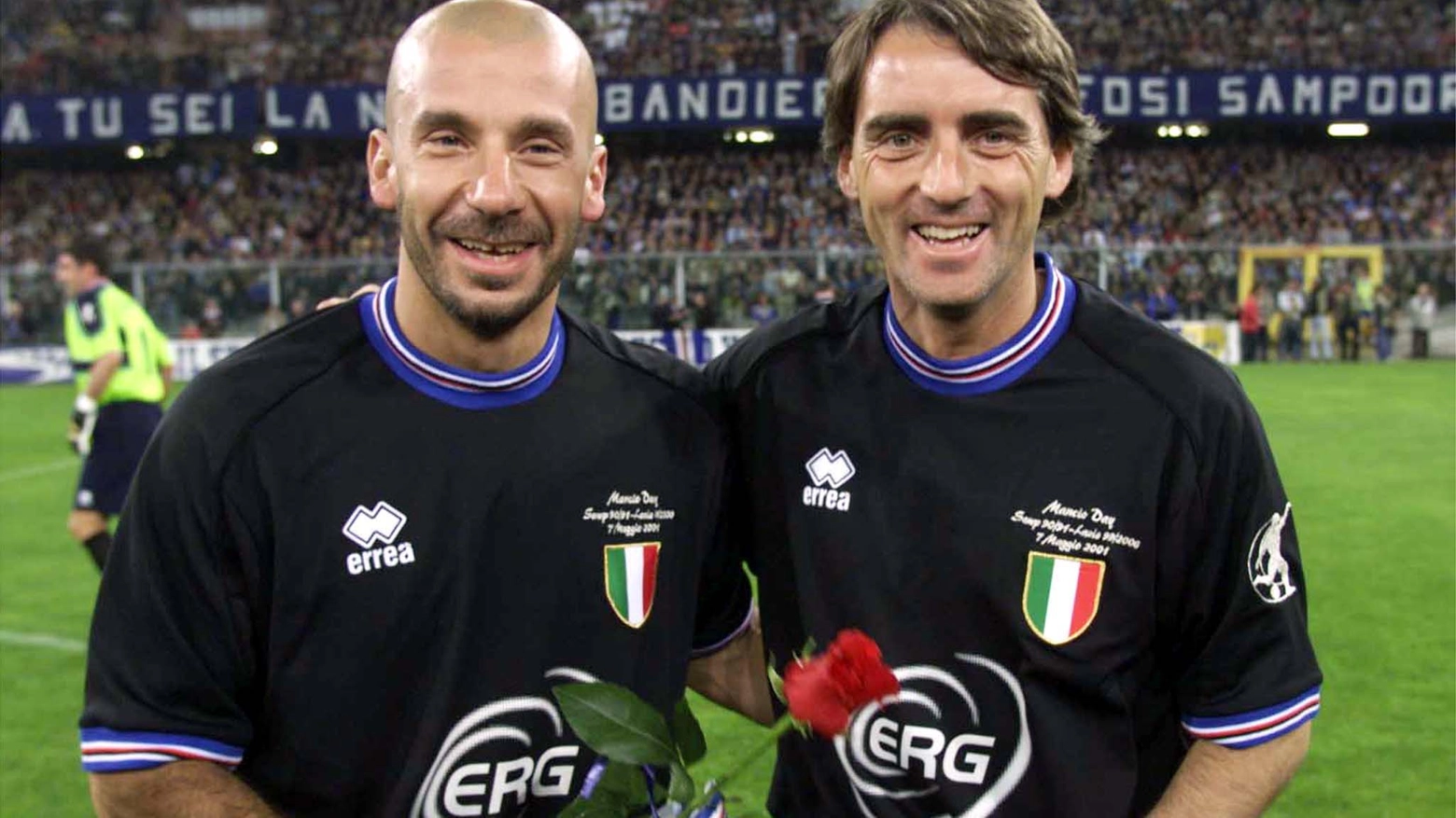 Roberto Mancini e Gianluca Vialli (Ansa)