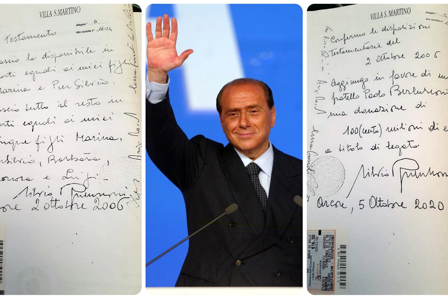 La lettera testamento di Silvio Berlusconi