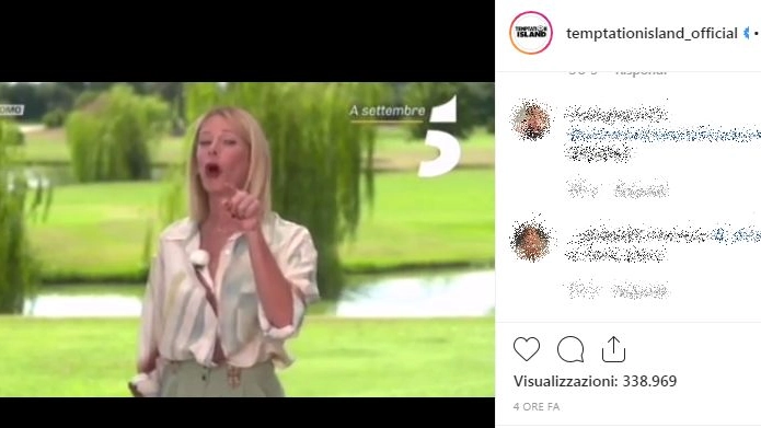 Temptation Island Vip, i protagonisti: l'annuncio di Alessia Marcuzzi (Instagram)