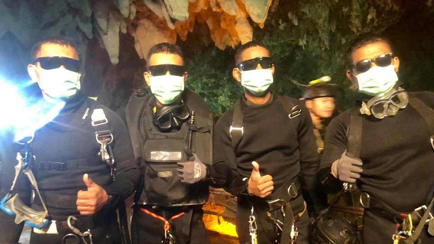 Thailandia, gli ultimi quattro Navy Seals usciti dalla grotta (Ansa)