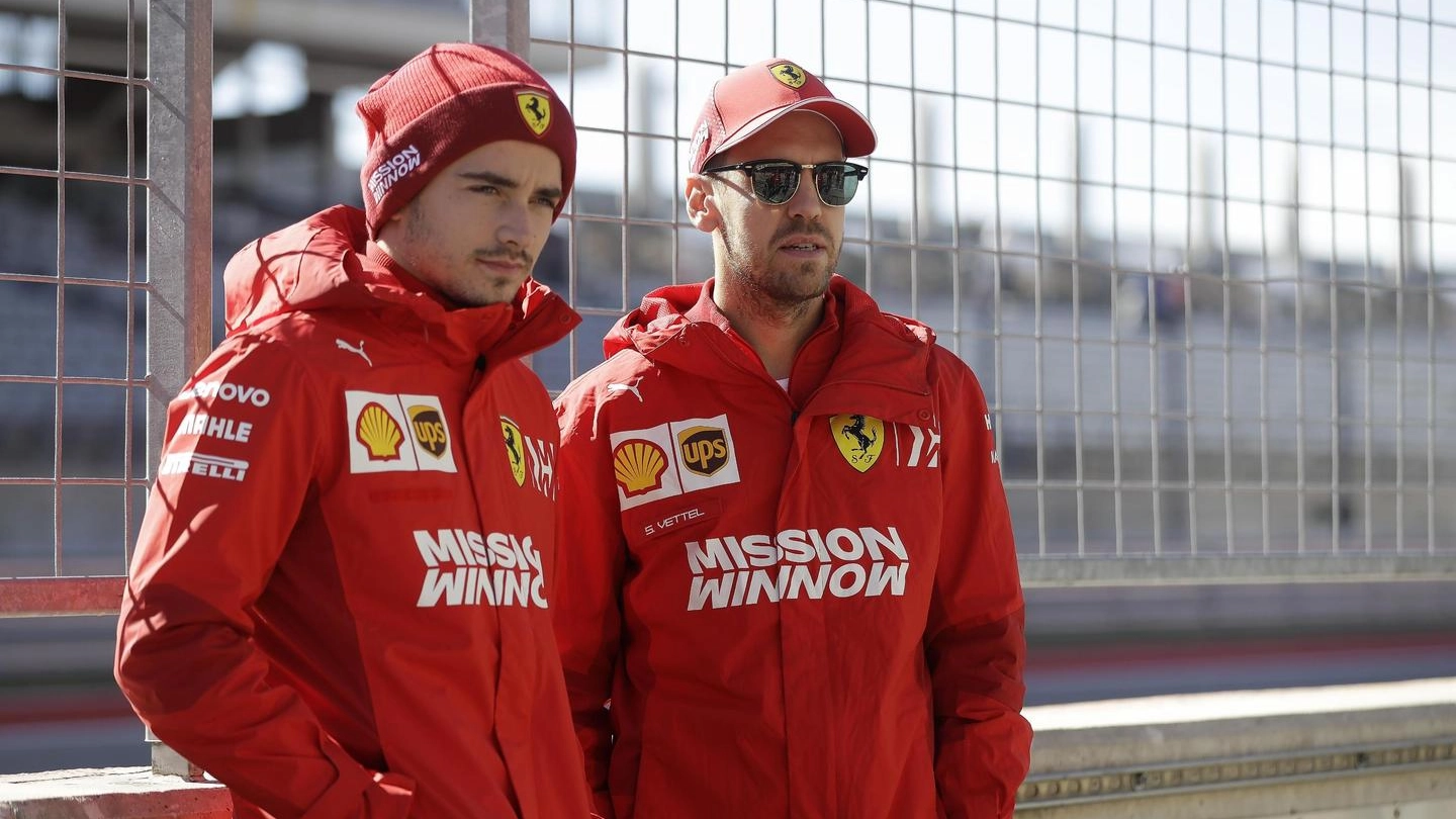 Charles Leclerc e Sebastian Vettel (Ansa)