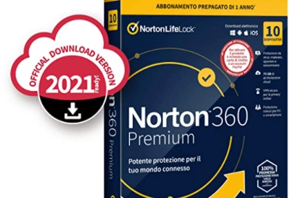 Norton 360 Premium 2021 su amazon.com