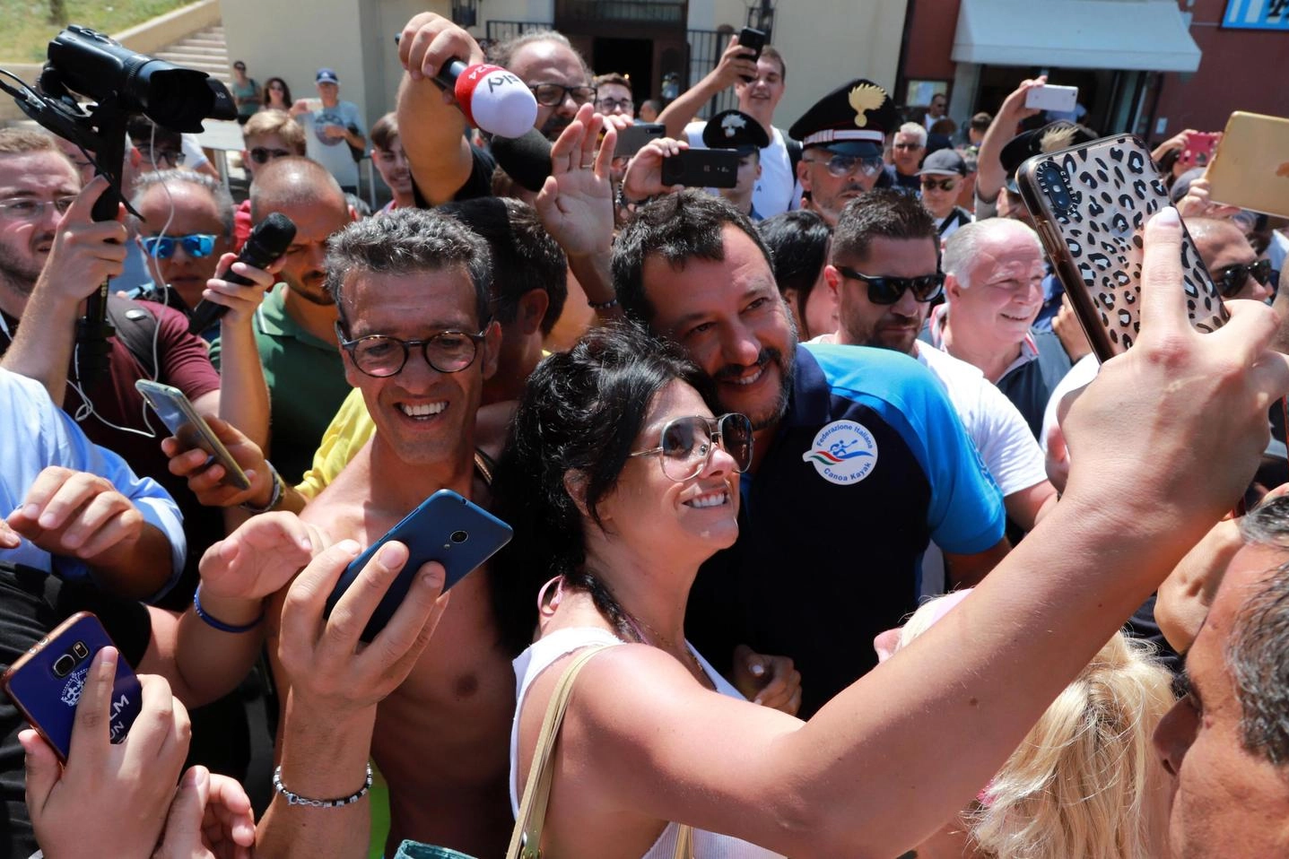 Governo, Matteo Salvini a Termoli (foto Ansa)