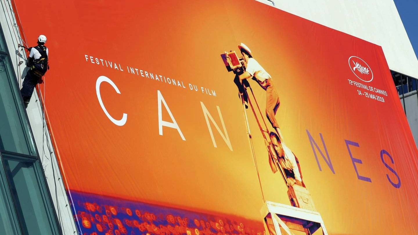 Cannes 2019, la facciata del Palazzo dei Festival (Lapresse)