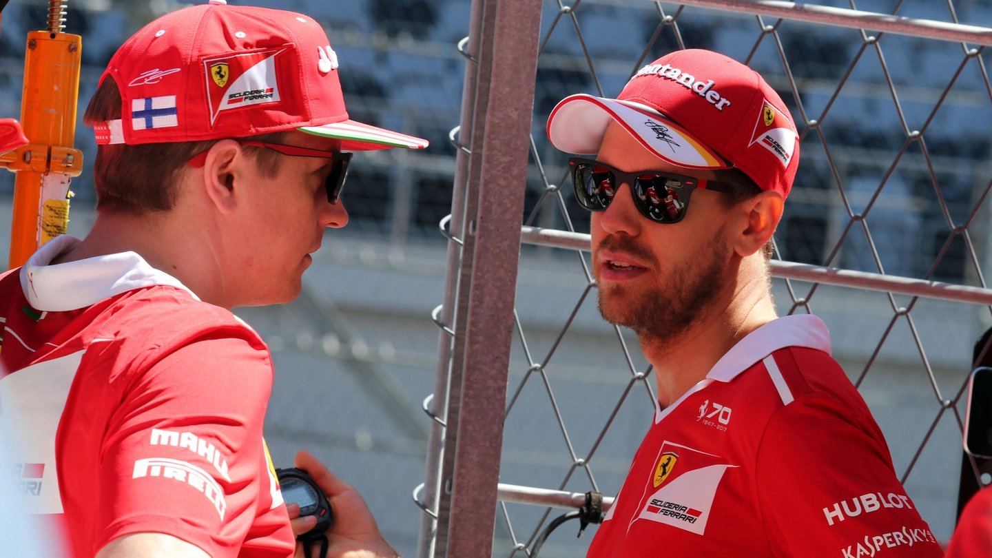 Kimi Raikkonen e Sebastian Vettel (Lapresse)