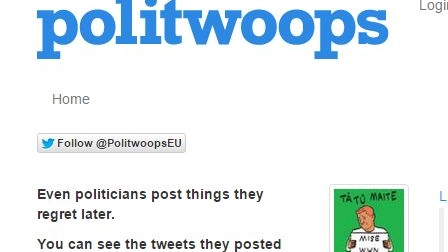 Sospeso poliwoops, il sito che salva i tweet cancellati dai politici (da poliwoops.eu)
