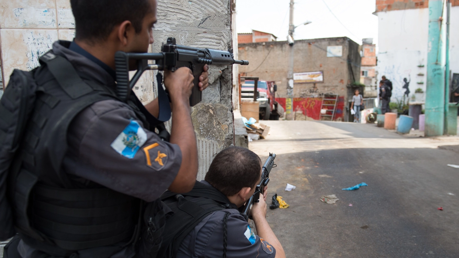 Polizia brasiliana nelle favelas (AFP)