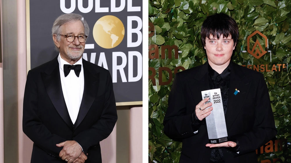 Il regista Steven Spielberg (a sinistra) e la regista Charlotte Wells (a destra)