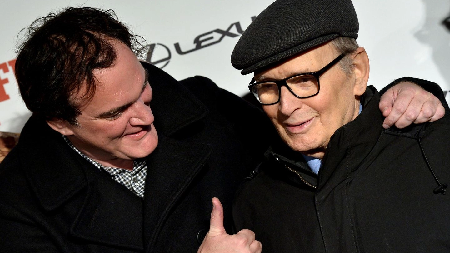 Quentin Tarantino e Ennio Morricone (AFP)