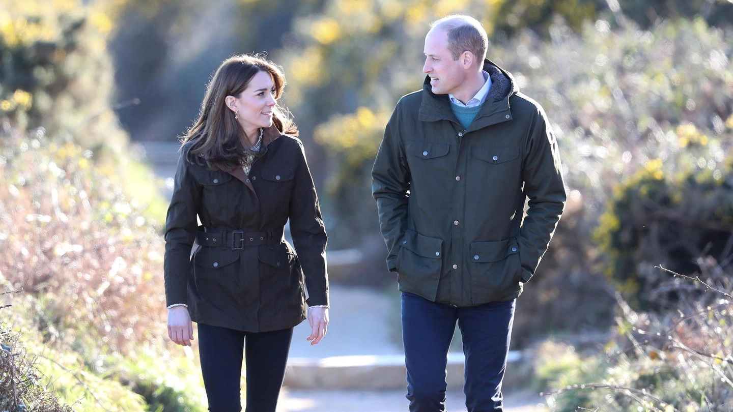 Il principe William con la moglie Kate Middleton (Ansa)