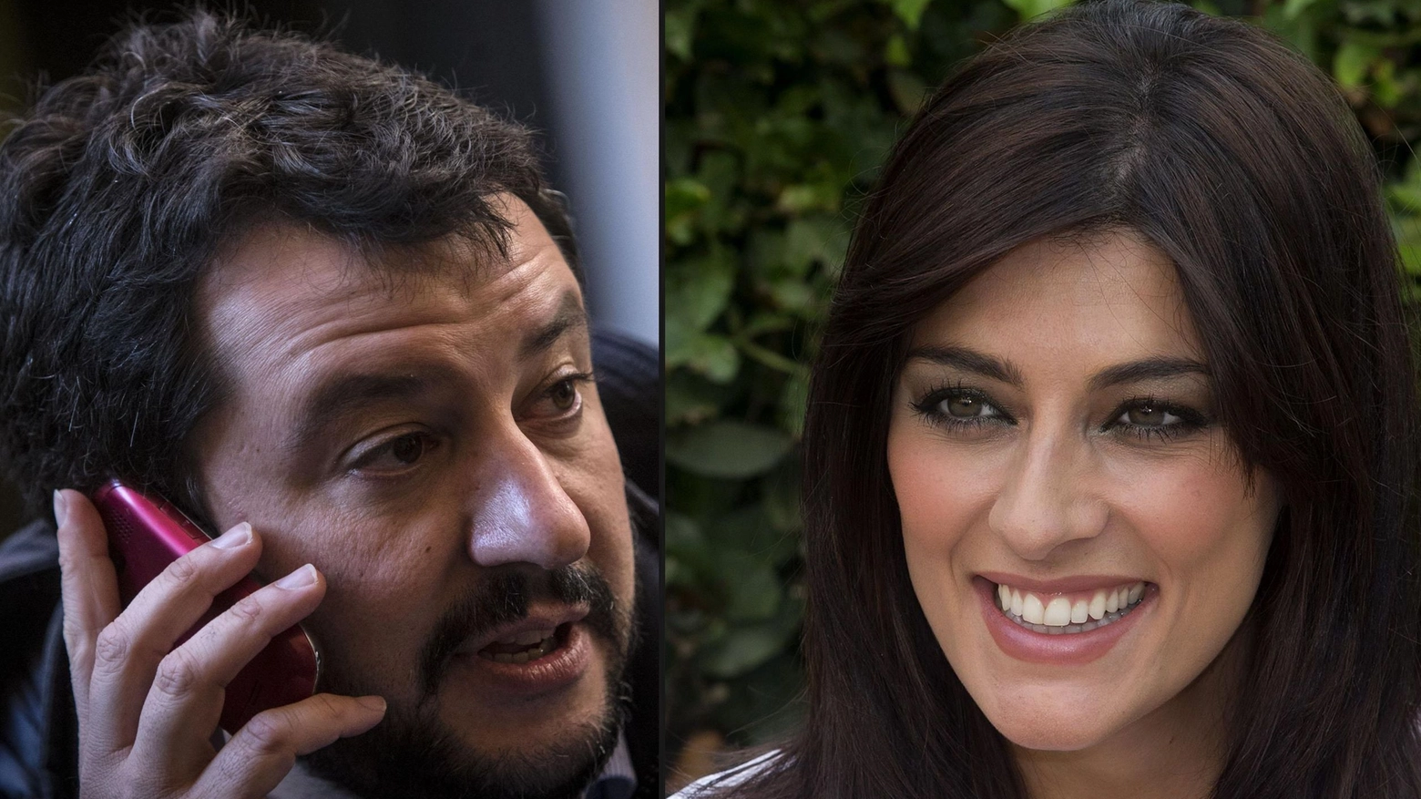 Matteo Salvini e Elisa Isoardi (combo)