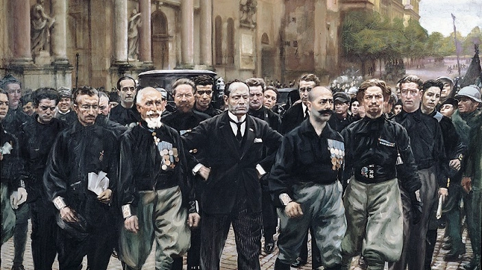 La 'Marcia su Roma' dipinta da Giacomo Balla