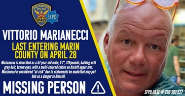 Imprenditore italiano scomparso negli Usa: appello della polizia per Vittorio Marianecci. Quel tatuaggio sul braccio