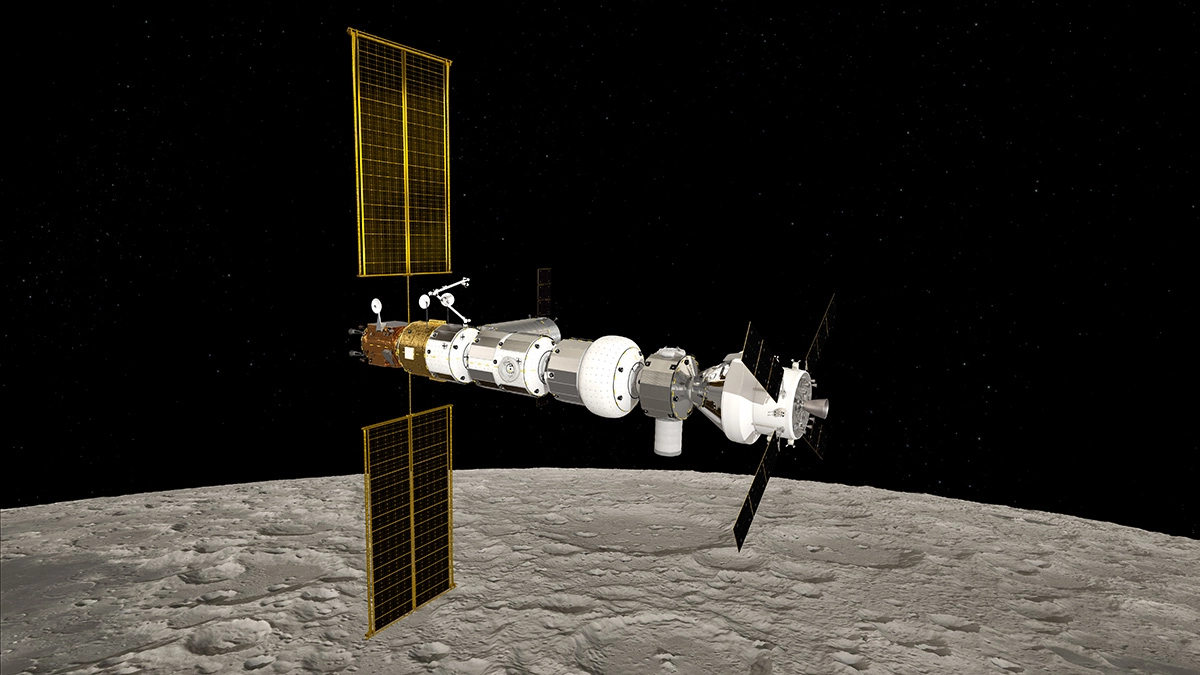 Rendering del Lunar Gateway (Foto: ESA/NASA/ATG Medialab)