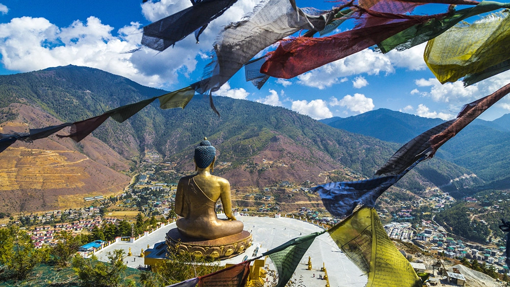 Golden Buddha statue in Bhutan