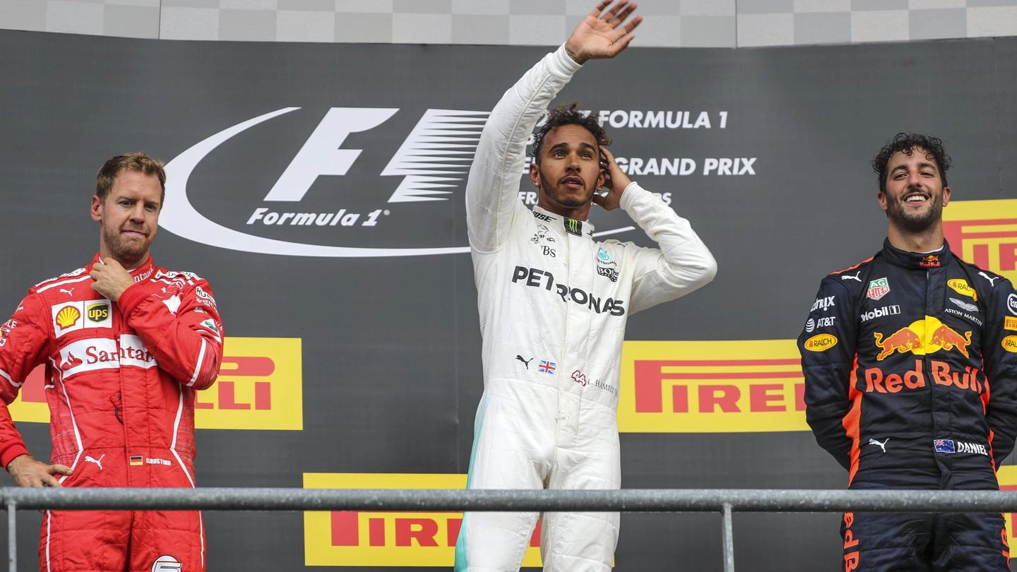 Formula 1, Gp Belgio: sul podio Hamilton, Vettel e Ricciardo (Ansa)