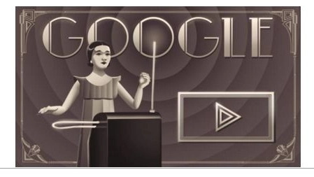 Il doodle dedicato a Clara Rockmore (da google)