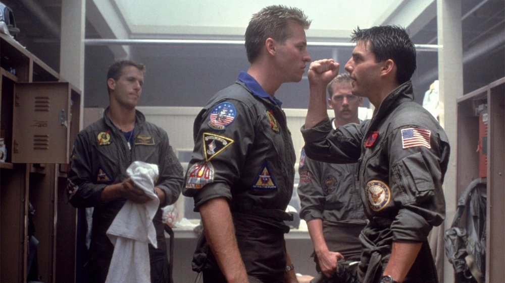 Tom Cruise e Val Kilmer in una scena di 'Top Gun' (1986) – Foto: Paramount Pictures