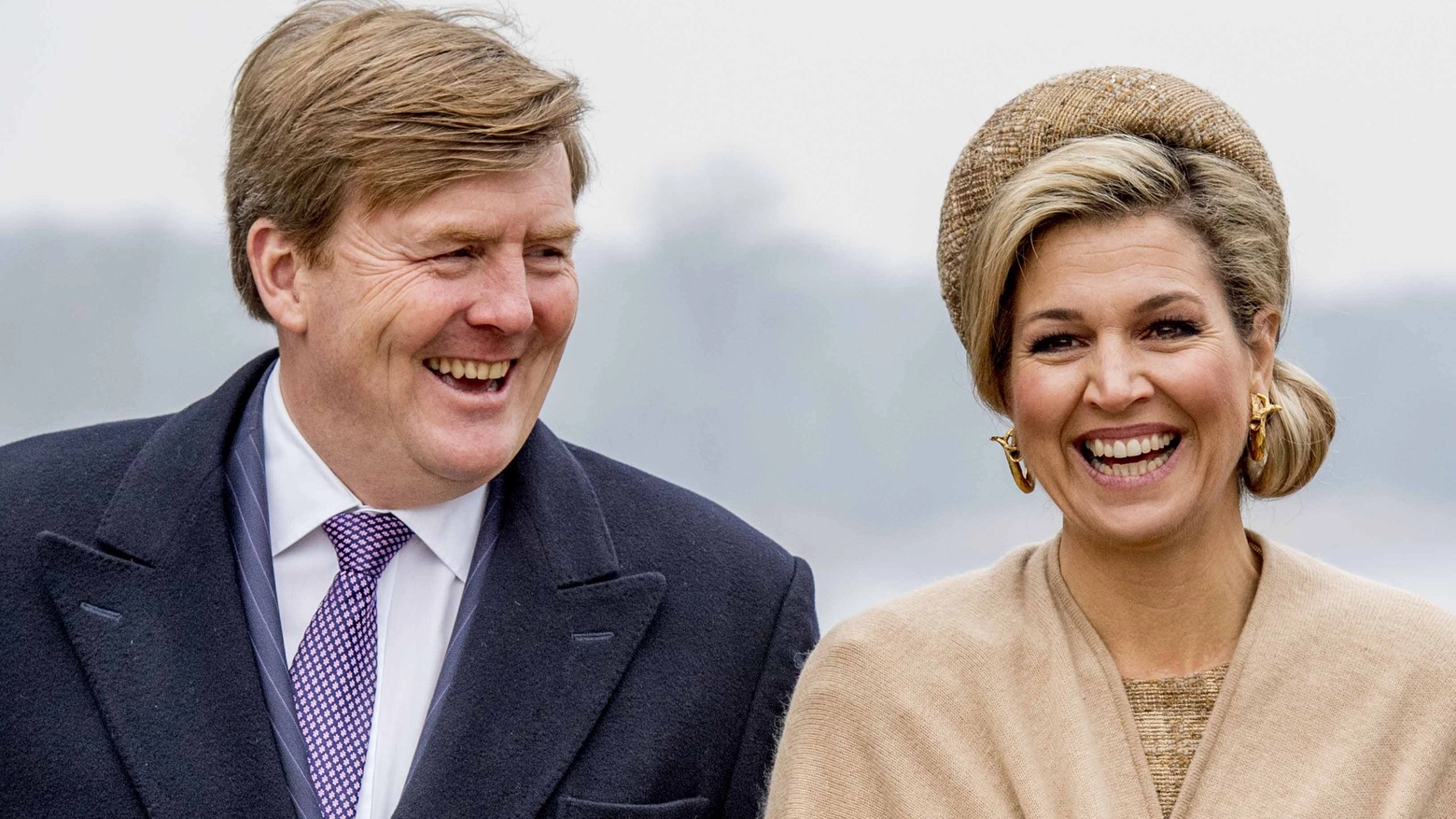 Willem-Alexander e la moglie Maxima, reali d'Olanda (lapresse) 