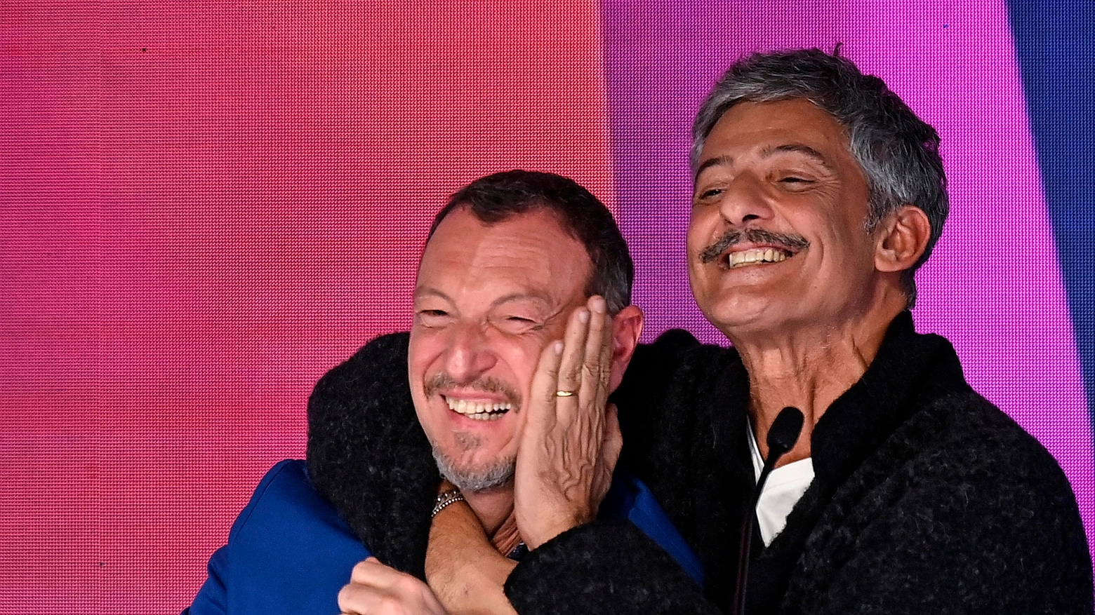 Amadeus e Fiorello al Festival di Sanremo 2024