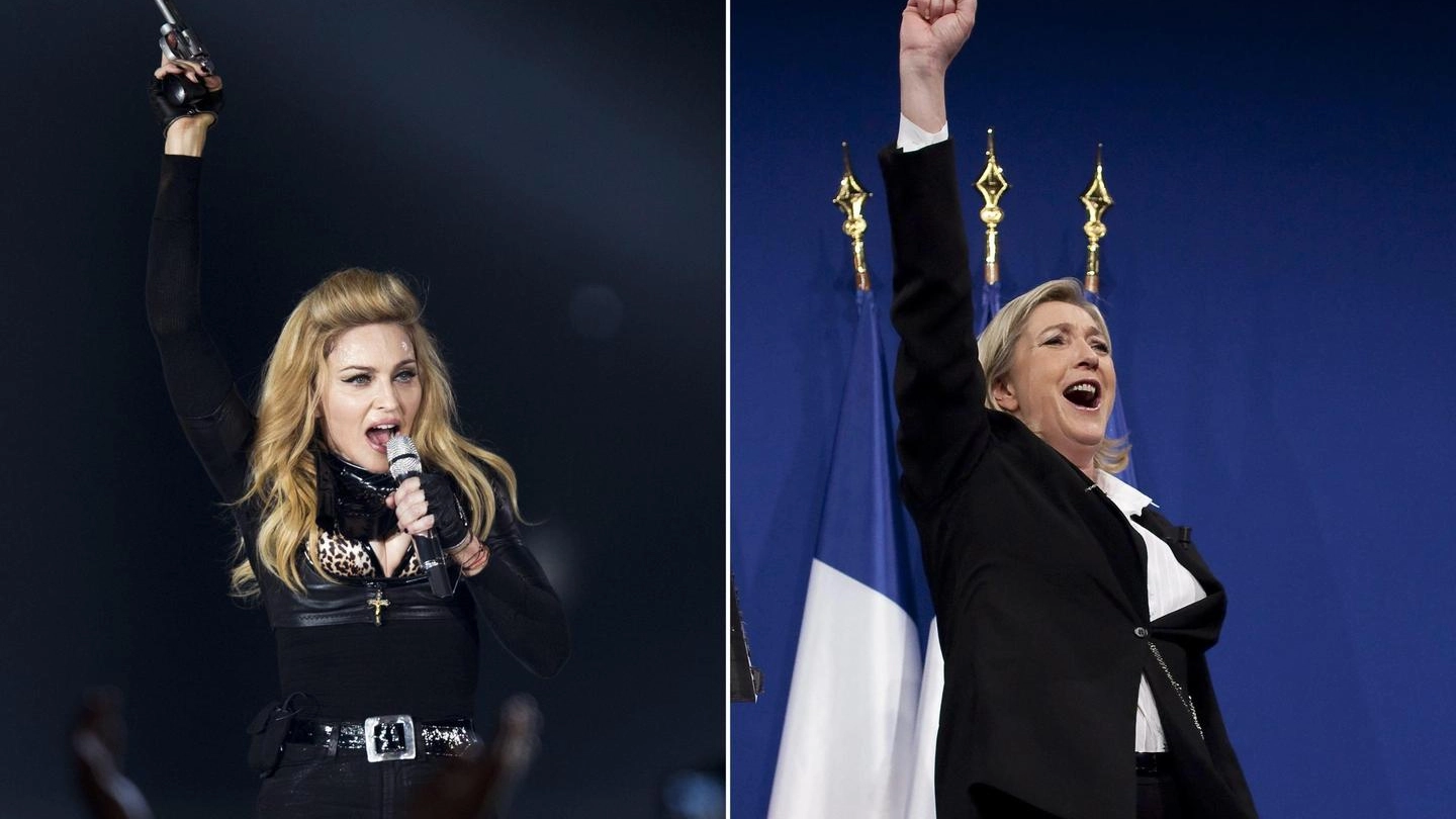 Madonna e Marine Le Pen (Ansa)
