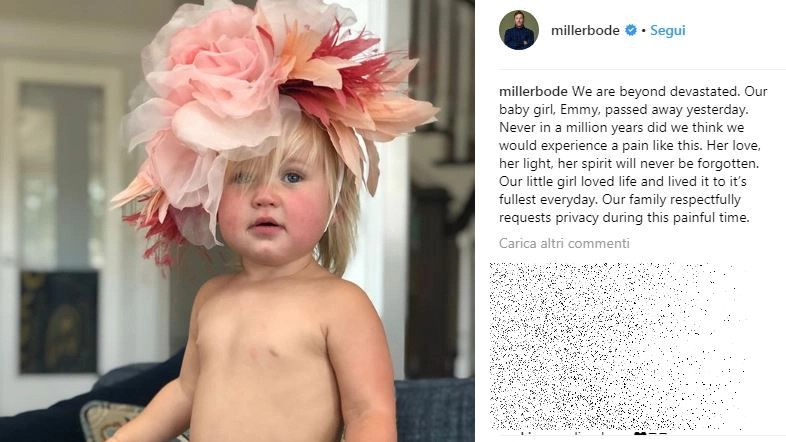 Bode Miller, il post per la figlia su Instagram