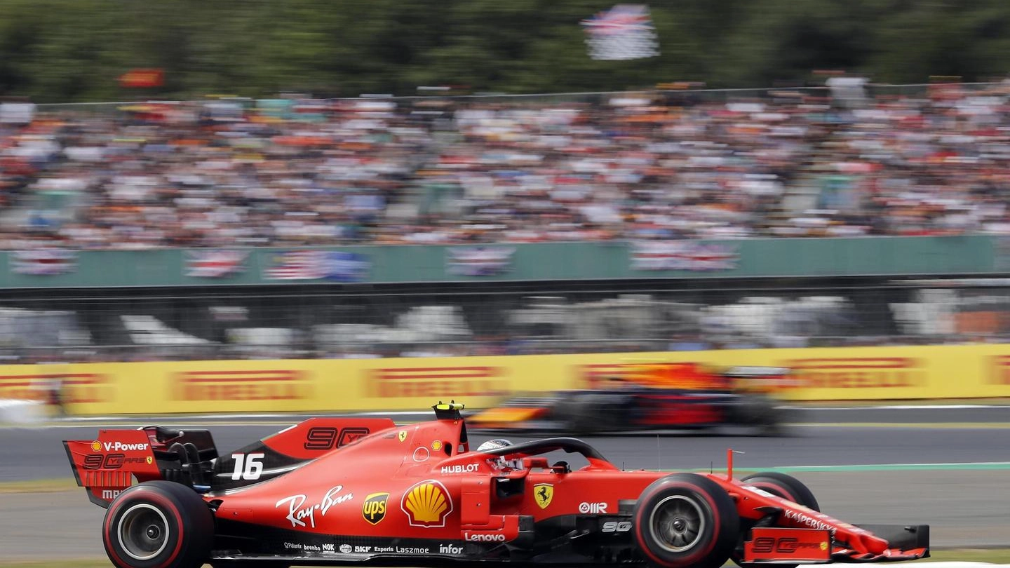 F1, Charles Leclerc sulla Ferrari (foto Ansa)