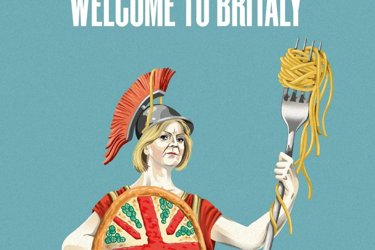La copertina dell’Economist ritrae Liz Truss con pizza e spaghetti