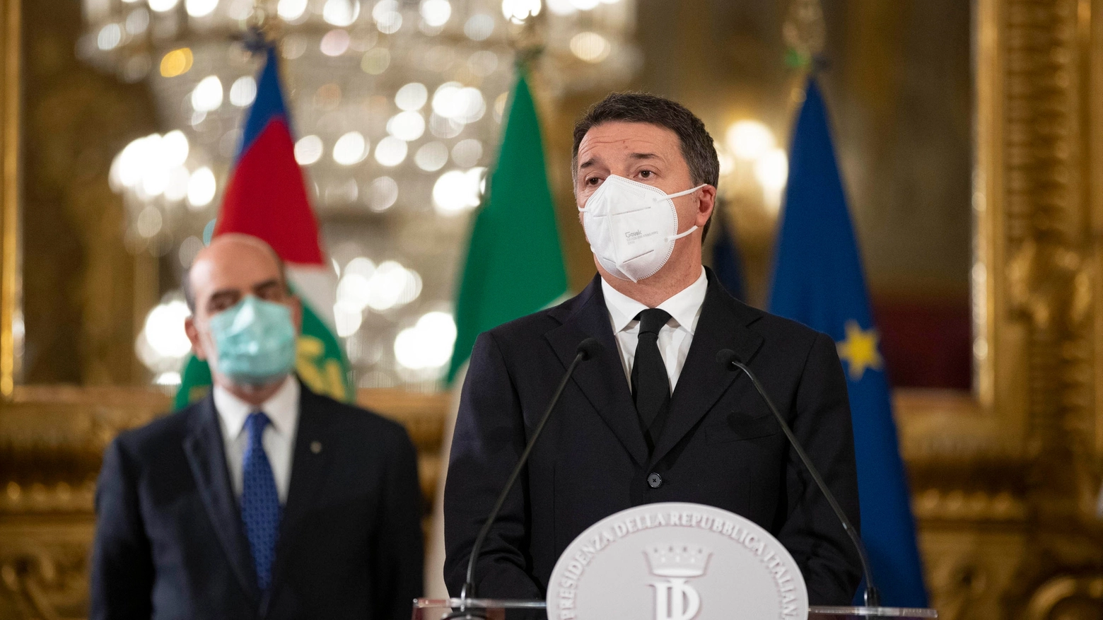 Matteo Renzi al Quirinale (Ansa)