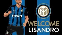 L'immagine con cui l'Inter ha ufficializzato Lisandro Lopez