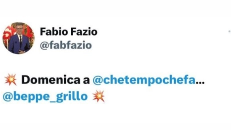 L'annuncio di Fabio Fazio: Beppe Grillo a Che tempo che fa