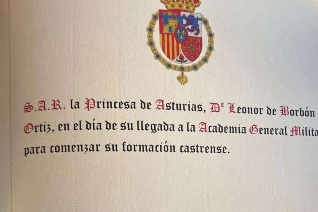Leonor di Borbone, futura regina di Spagna, ha iniziato l'accademia militare