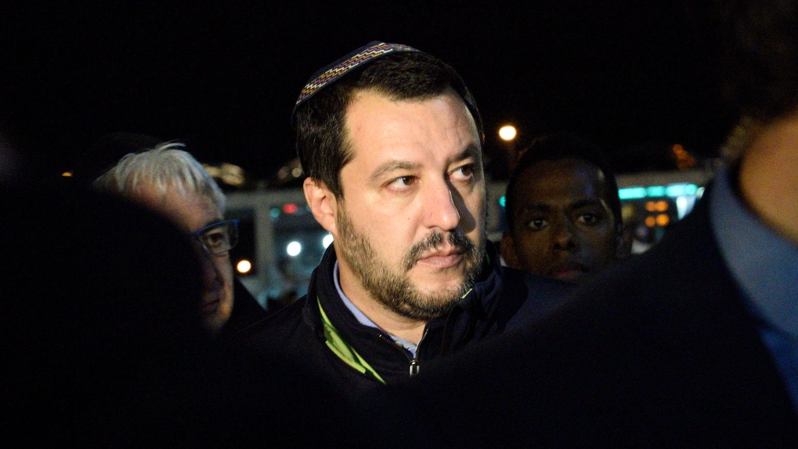 Matteo Salvini a Gerusalemme (LaPresse)