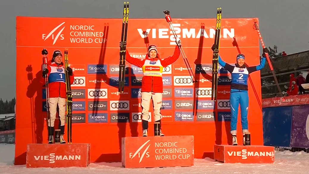 Il podio di Lillehammer (foto Fisi)