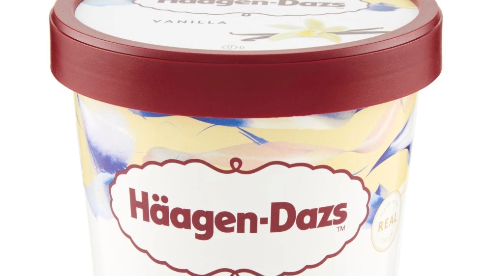 Il gelato alla vaniglia Haagen Dazs
