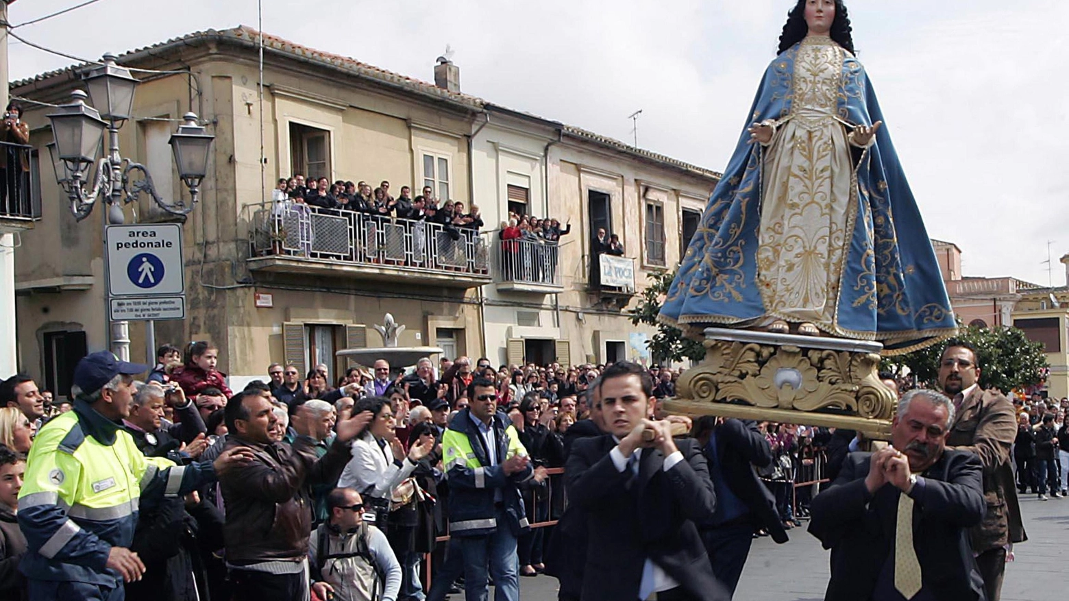 La processione dell'Affruntata a Sant'Onofrio, Vibo Valentia, quest'anno annullata (ANSA)