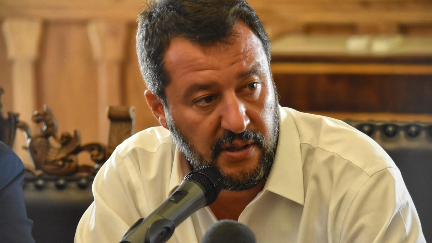 Matteo Salvini a Catania (LaPresse)